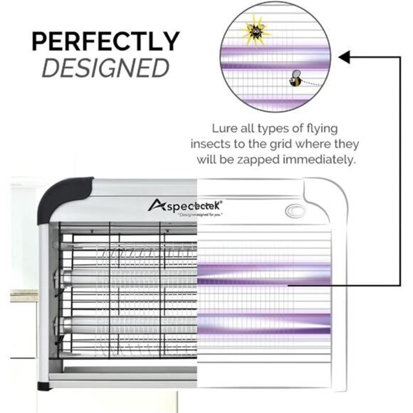 ASPECTEK Insect Killer, Bug Zapper,Powerful 20W Electronic Indoor Fly Zapper, - Picture 2 of 7
